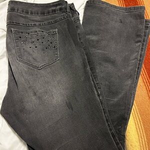 Vintage Torrid Black Jeans with Studded Back Pocket